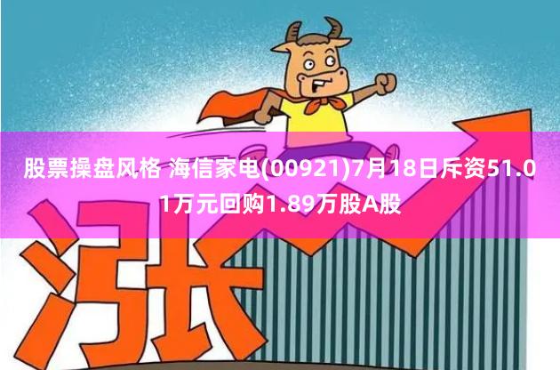 股票操盘风格 海信家电(00921)7月18日斥资51.01万元回购1.89万股A股